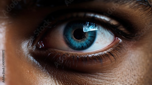 Male Eye Extreme Close up. Amazing Eyesight. Vision correction concept.