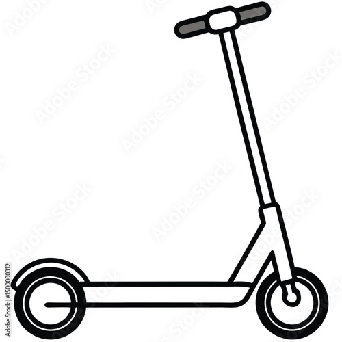 vector illustration of a scooter