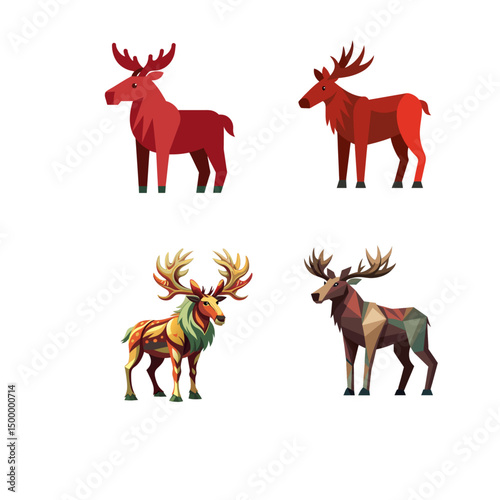 set of deer
