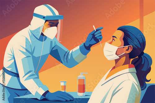 Pandemic Precautions. A COVID.19 Test
