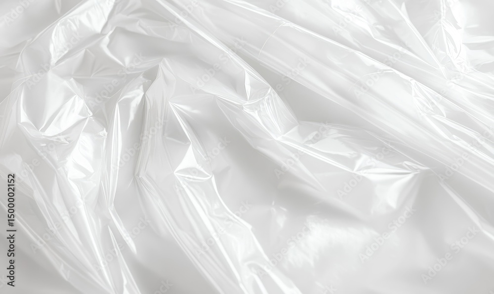 Obraz premium Wrinkled white plastic sheeting