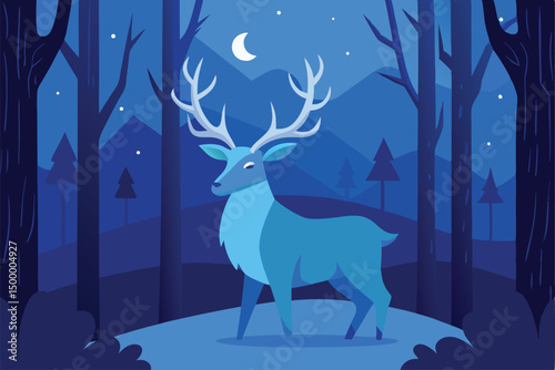 deer in winter forest