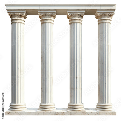 Greek columns isolated on transparent or white background, png.png