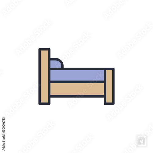 bed icon. bed Symbol sign for mobile concept and web design. Vector icon, Logo illustration, Vector graphics