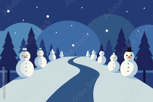 snowman in the snow