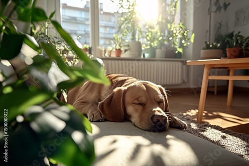 Dog Resting for Pet Product Promotion