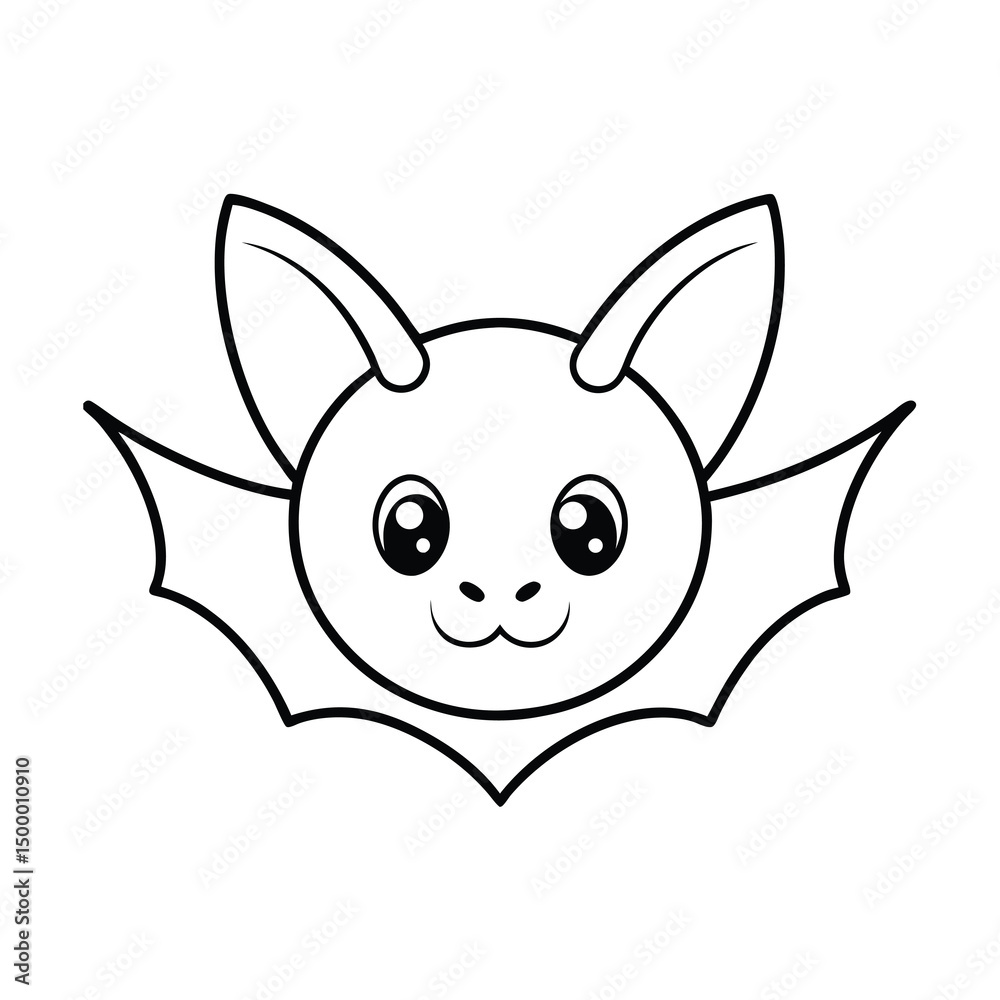 Obraz premium bat line art
