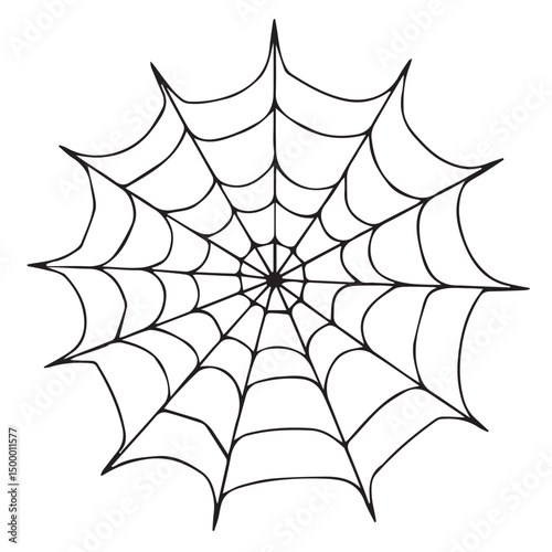 Black spider wave silhouette illustration for horror and gothic concepts