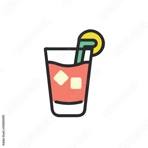 glass of cola with ice
