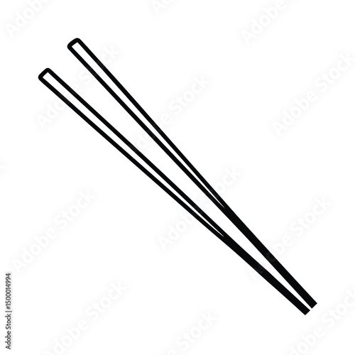 chopsticks isolated on white