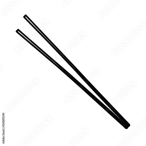chopsticks isolated on white background