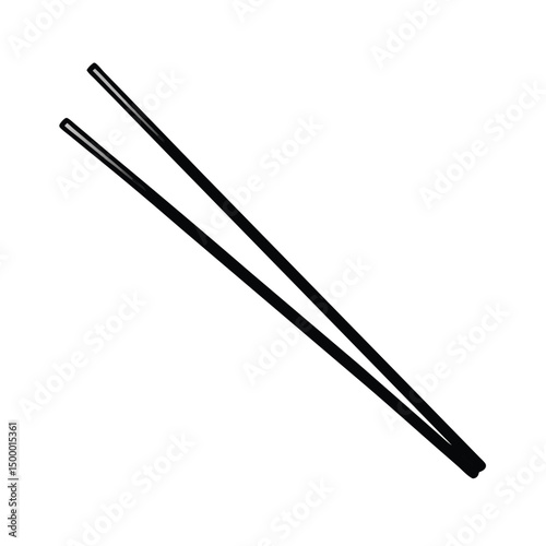 chopsticks isolated on white background