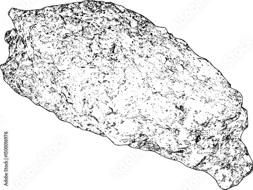 Asphalt rubble line art