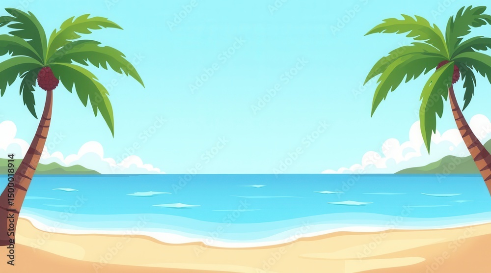 Obraz premium Tropical Beach Scene