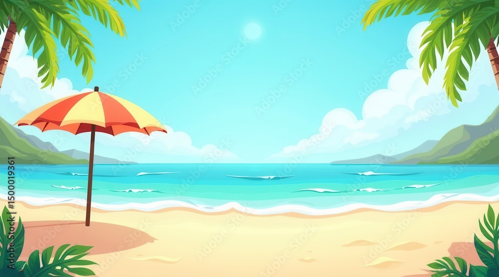 Obraz premium Tropical Beach Scene