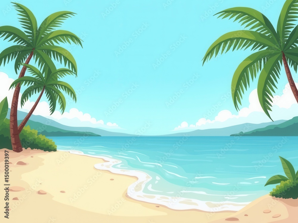 Fototapeta premium Tropical Beach Scene