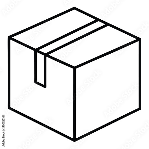 vector illustration of a white box