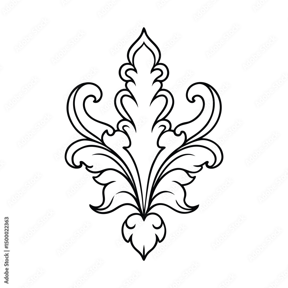 elegant acanthus leaf ornament 