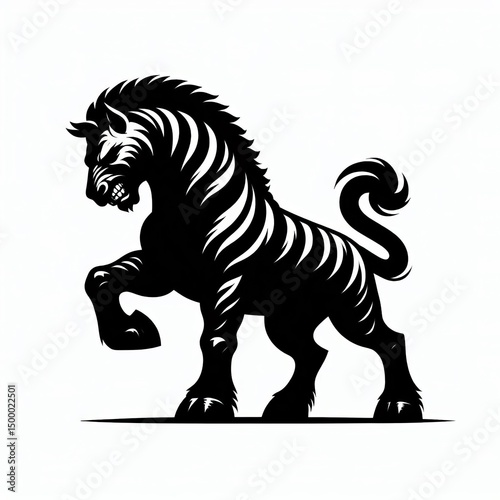 Wallpaper Mural Zebra silhouette Torontodigital.ca