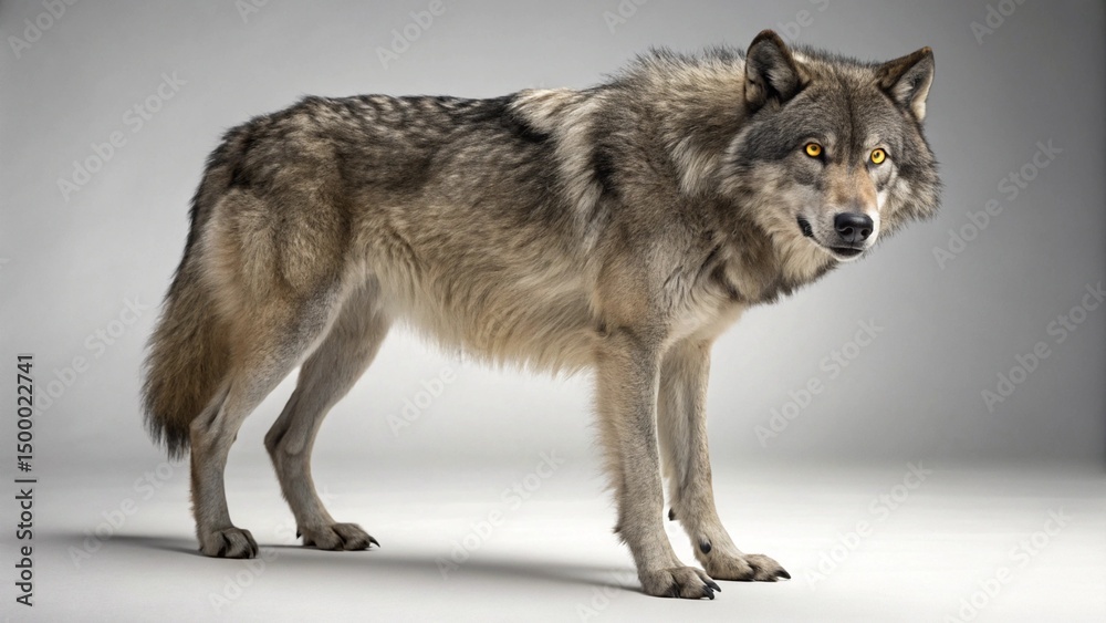 Obraz premium Dire Wolf on studio background