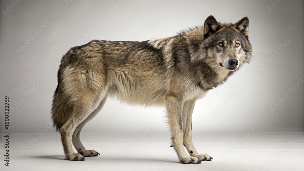 Obraz premium Dire Wolf on studio background