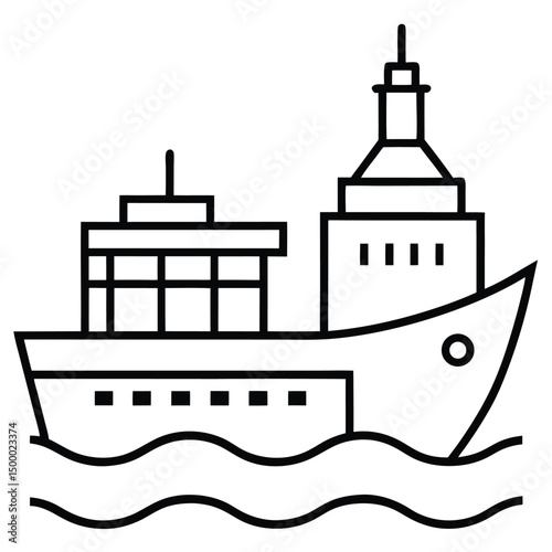 ship in the sea