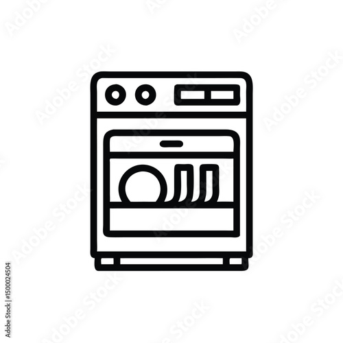 vector illustration of microwave oven icon