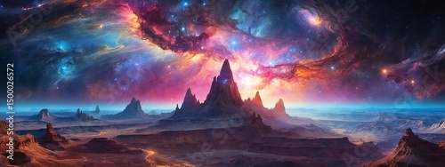 A magnificently bizarre celestial alien landscape