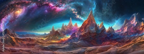 A magnificently bizarre celestial alien landscape