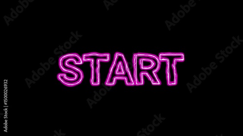 Saber effect animation, start text