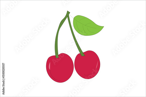 vector illustration of cherries