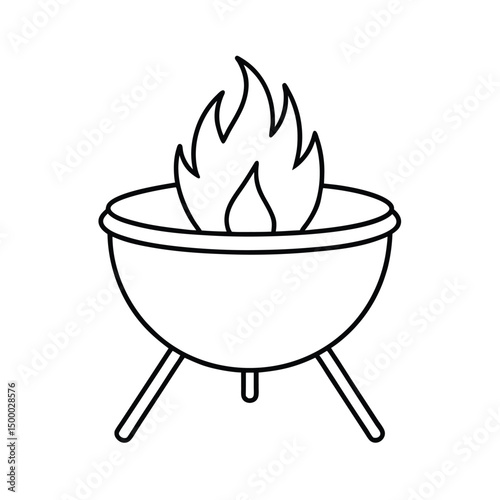 barbecue grill isolated on white background