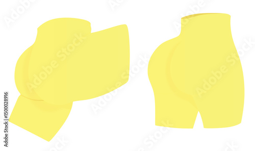 Female waist shorts. vector illustration
