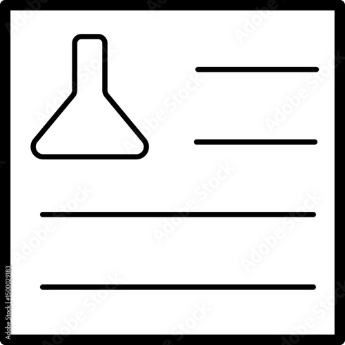 Lab test results icon with flask