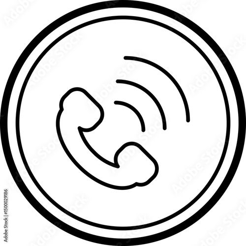 Emergency call icon with phone