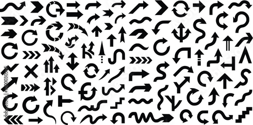 Modern minimalist arrow shape design symbolizing direction, progress, and movement. Perfect for web, UI, infographic, and branding vector projects in a clean and professional style