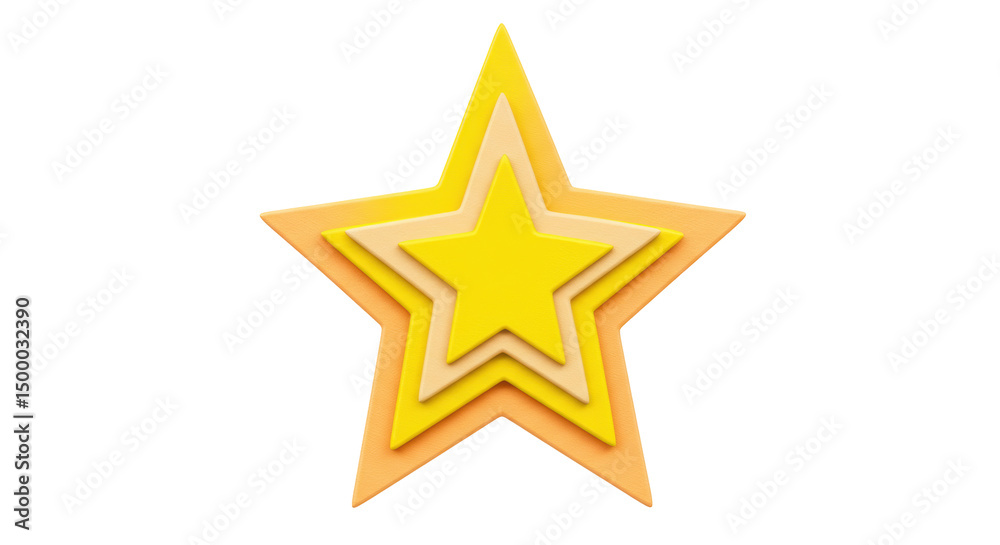 Obraz premium Isolated Layered Star