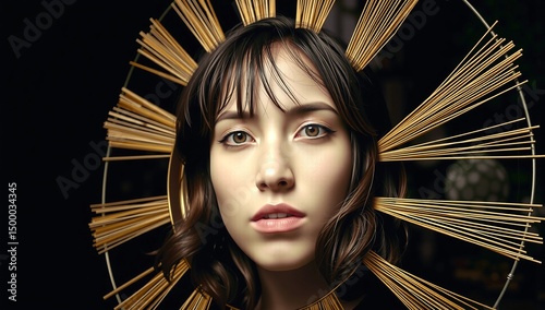 Radiant Halo Portrait of Woman