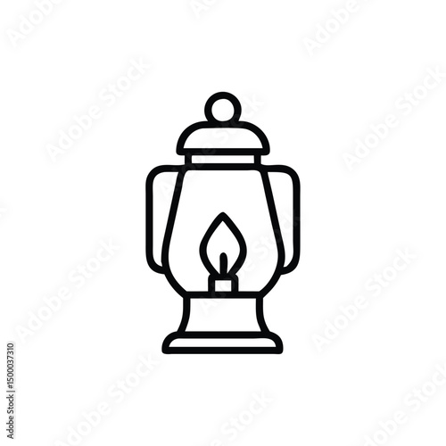 oil lamp isolated on white