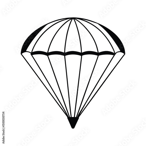 parachute on a black background
