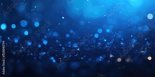 Abstract bokeh background of deep blue