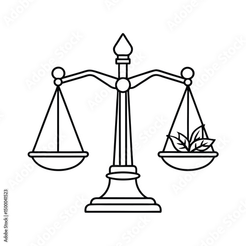 scales of justice and money