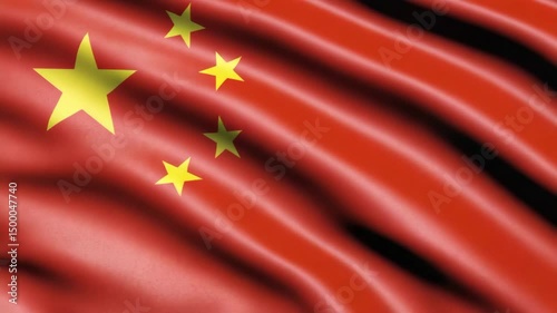 Chinese waving flag background