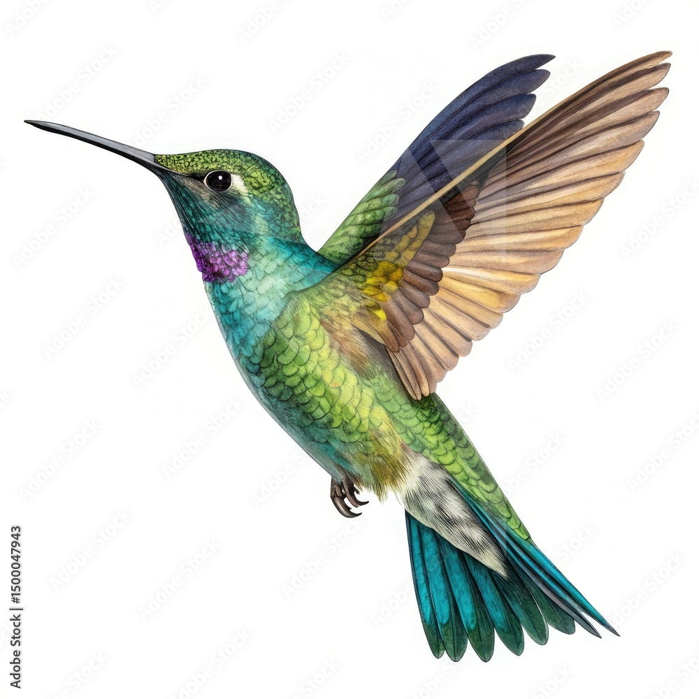 Obraz premium hummingbird on white background