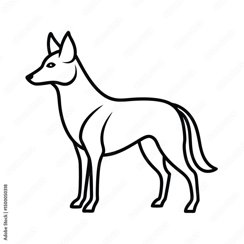 stylish dingo silhouette stylish dingo silhouette