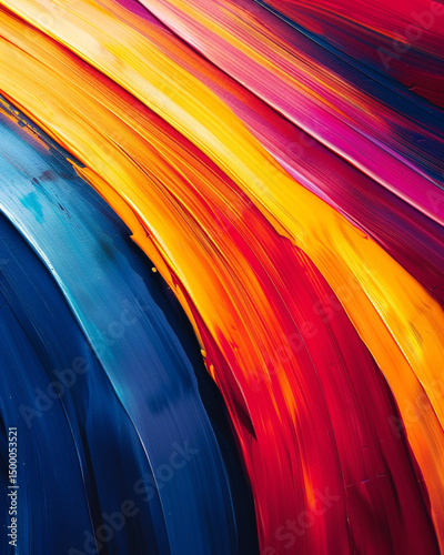 Dynamic stripe abstract with bright color overlays for promotional magazine layouts.