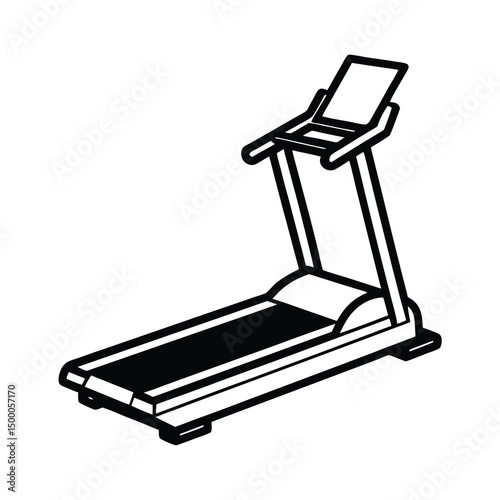 treadmill machine in-modern line art vector