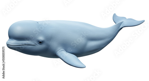 Isolated Beluga Whale