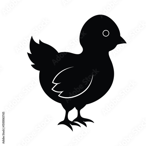 baby chicken chick vector silhouette