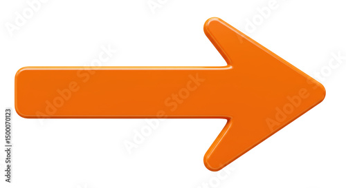 Isolated Orange Arrow